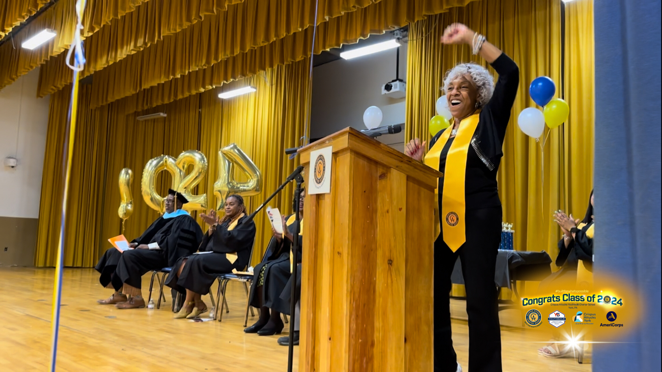 Charter School York PA, CACS Graduating Class of 2024, Crispus Attucks Youth Build Charter School , York PA Charter Schools, Rep. Carol Hill Evens