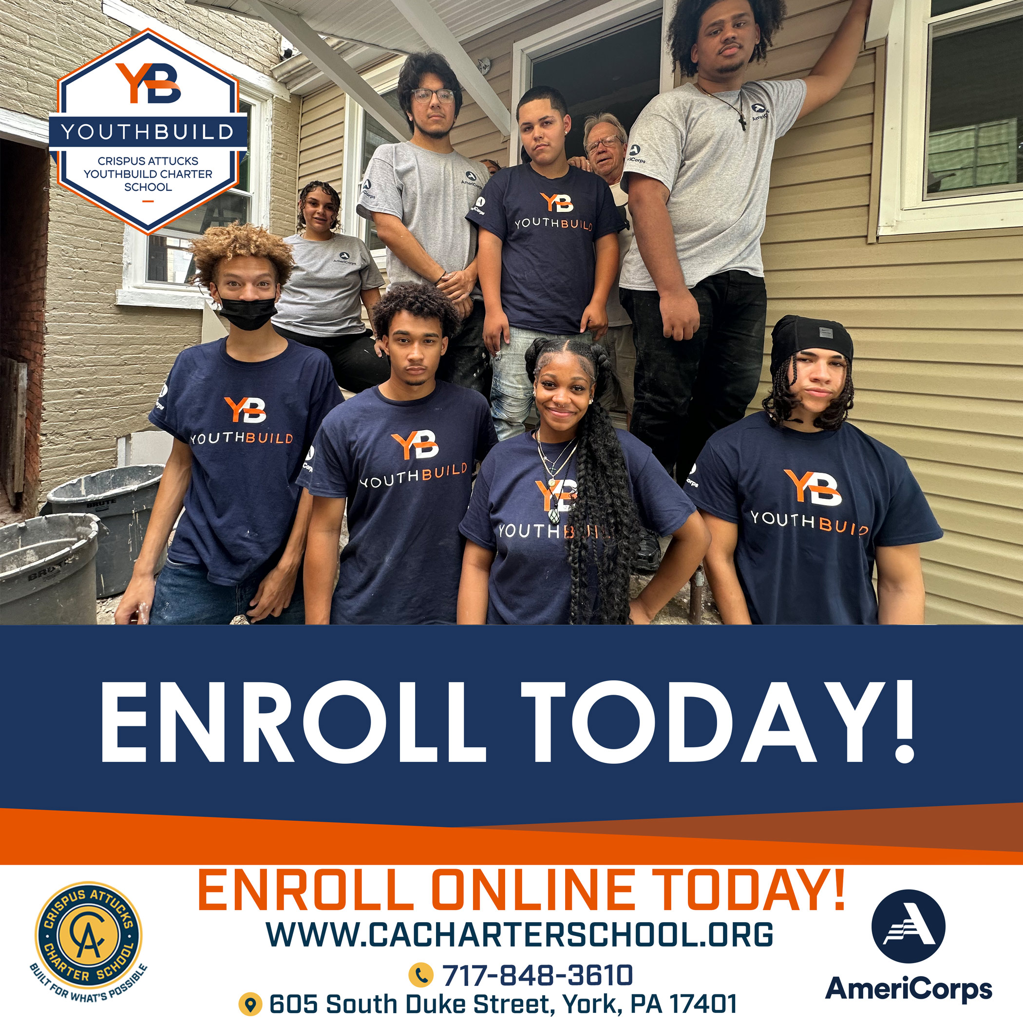 Crispus Attucks York Charter School, Crispus Attucks YouthBuild Charter School, Enrollment Now Open York Charter School